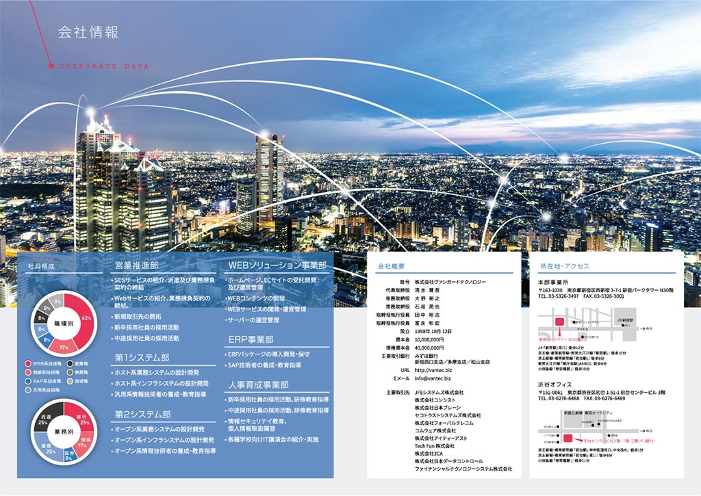 IT中堅・中小企業　会社案内・パンフレット 見開き5