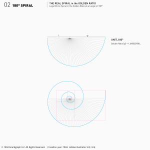 黄金比対数螺旋180°：詳細構造